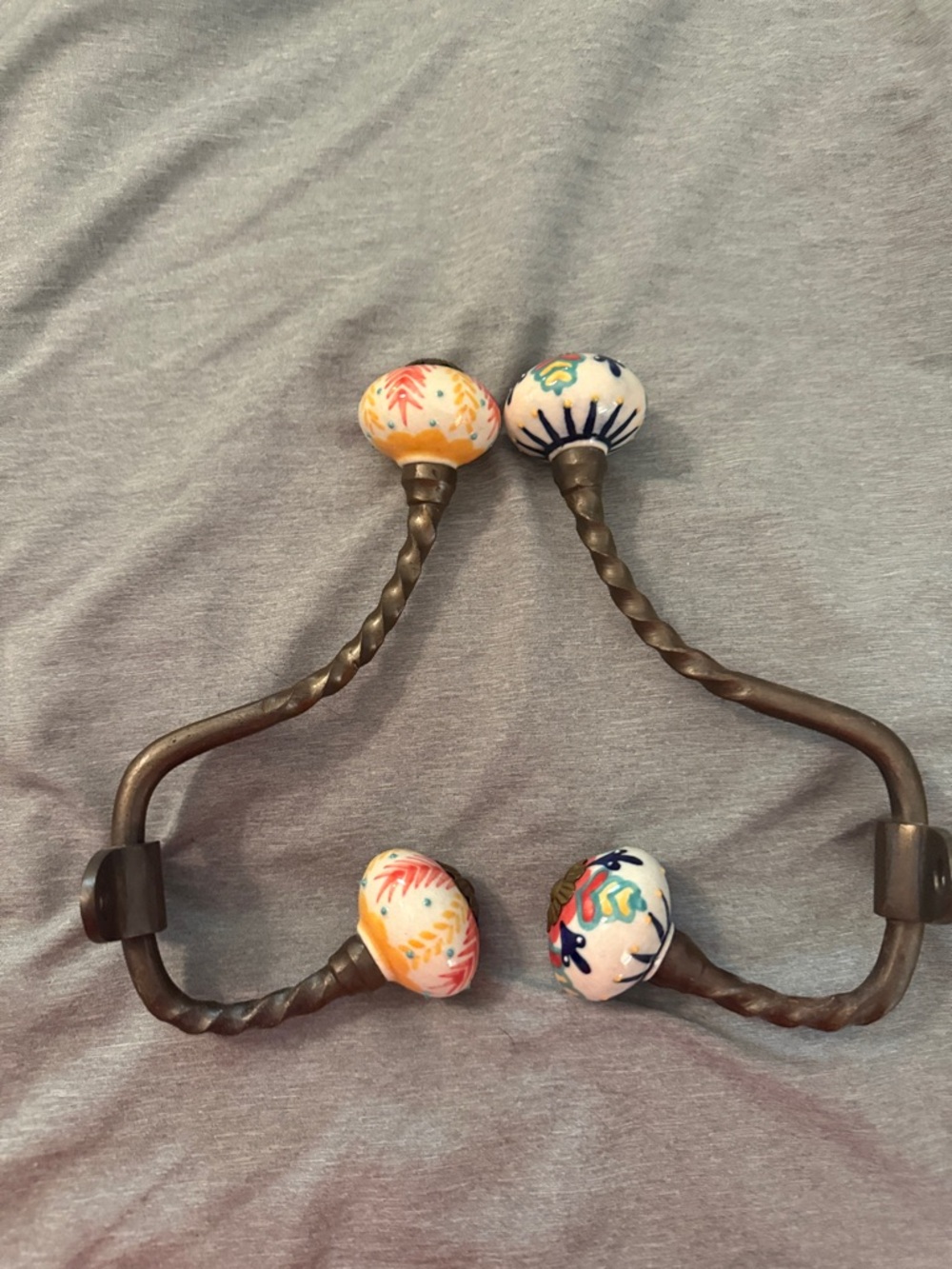 Ceramic Floral Curtain Tiebacks - Set of 2